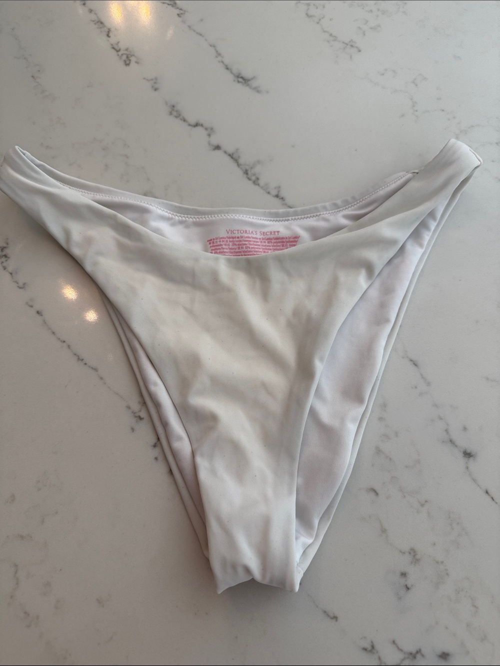 Victoria's Secret White Bikini Bottom size large